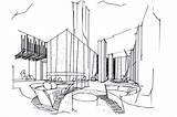 Sketch Lobby Perspective Interior Architecture Illustration sketch template