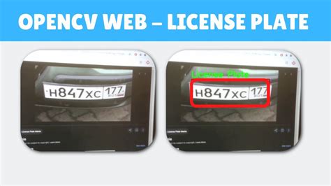 Opencv Web License Plate Recognition Demo Youtube