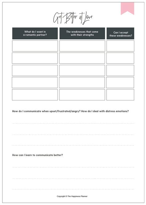 Printables Loverelationship In 2021 Therapy Worksheets