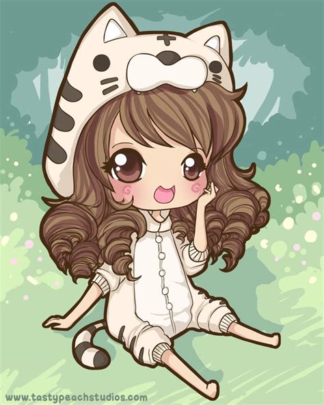Little White Tiger Cute Animal Drawings Kawaii Anime