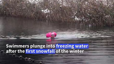 Outdoor Swimmers Brave Near Freezing Water As One News Page Video