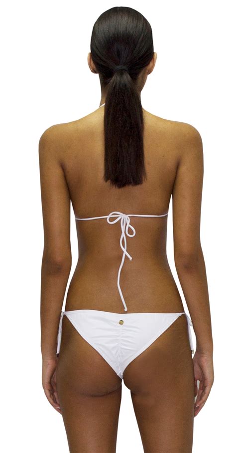 Bikini Brésilien Scrunch Blanc Avec Dentelle Ruffle Jungla Natural