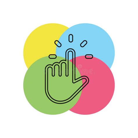 Pointer Finger Icon Vector Hand Cursor Stock Illustration