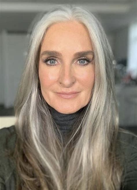 15 Instagram Beauties With Long Gray Hair Silver Grey Hair Long Gray