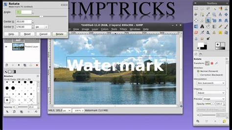 How to remove watermark with inpaint? How to make a watermark in GIMP - Beginner Tutorial - YouTube