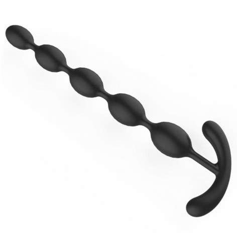 bottom line silicone anal beads black sex toys at adult empire