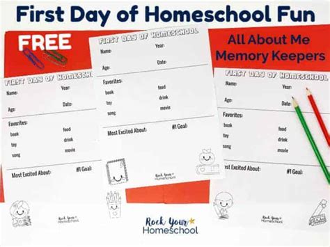 Free First Day Of Homeschool Printables For Fun Keepsakes Rock Your