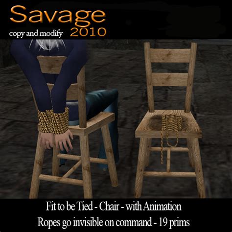 Second Life Marketplace Fit To Be Tied Chair Copy Version With