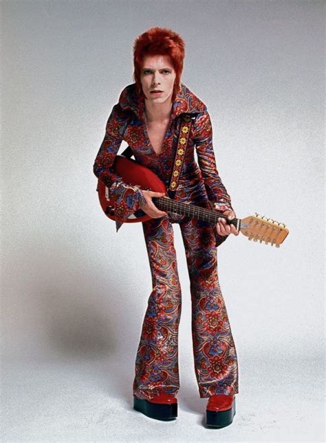 David Bowie As Ziggy Stardust Rocking The Famous Platform Boots From His Aladdin Sane Tour