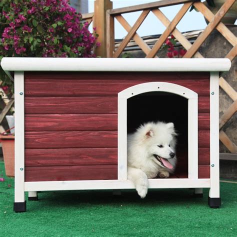 Petsfit Wooden Dog Houses Weatherproof For Small Dog Medium Dog Large