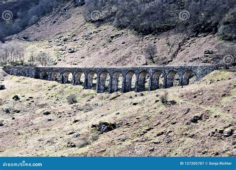 Old Stonebridge In The Landscape Of Scotland Highlands Stock Image