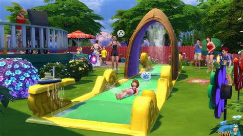 Whee Check Out The Lawn Water Slide In The Sims 4 Backyard Stuff Snw