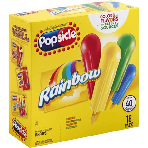 Popsicle Rainbow Ice Pops 18 Ct Buehlers