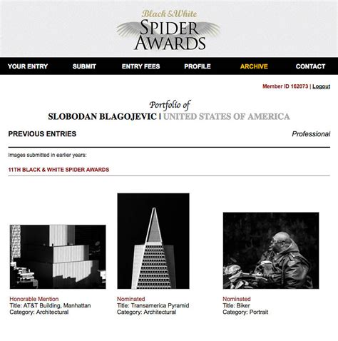 Slobodan Blagojevic Photography 11th Black And White Spider Awards