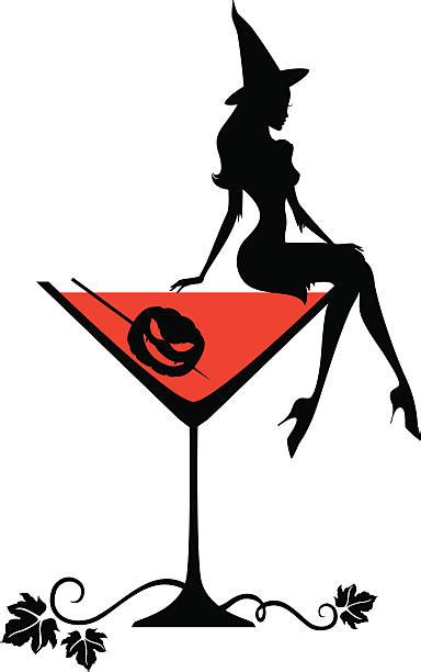 Royalty Free Halloween Sexy Witch Pumpkin Silhouette Clip Art Vector