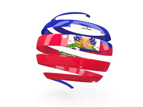 Round 3d Icon Illustration Of Flag Of Haiti