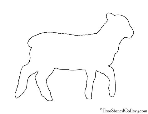 By best coloring pages june 29th 2013. Lamb Silhouette Stencil | Free Stencil Gallery