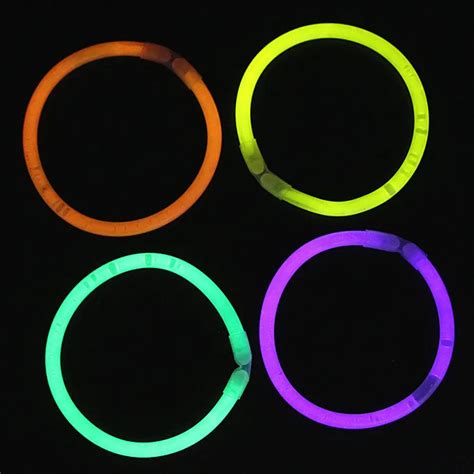 New Multi Color Hot Glow Stick Bracelet Necklaces Neon Party Flashing Light Stick Novelty Toy