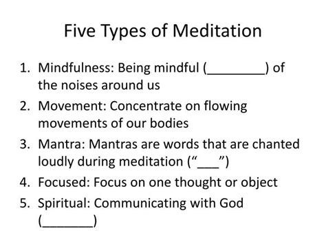 ppt five types of meditation powerpoint presentation free download id 2693648