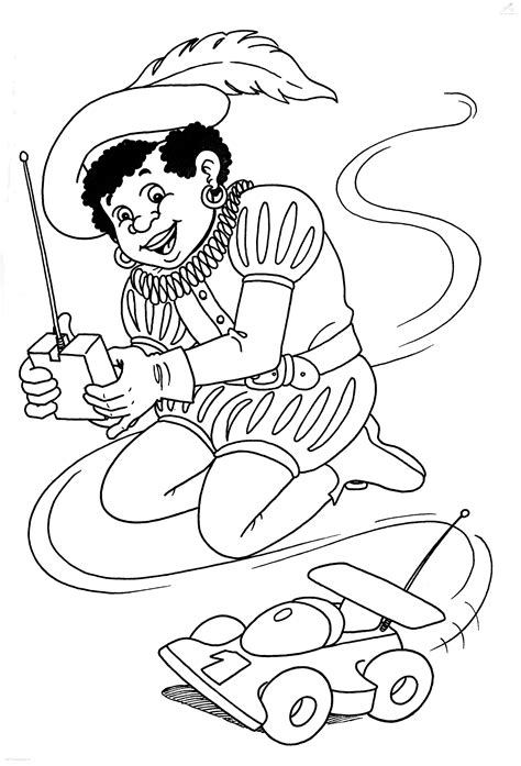 Kleurplaat Zwarte Piet