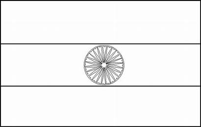 Flag India Coloring Indian Flags Drawings Template