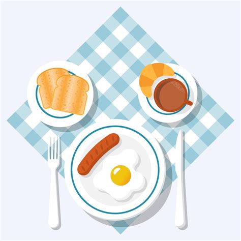 Premium Vector Breakfast Concept Appetizing Delicious Breakfast Of