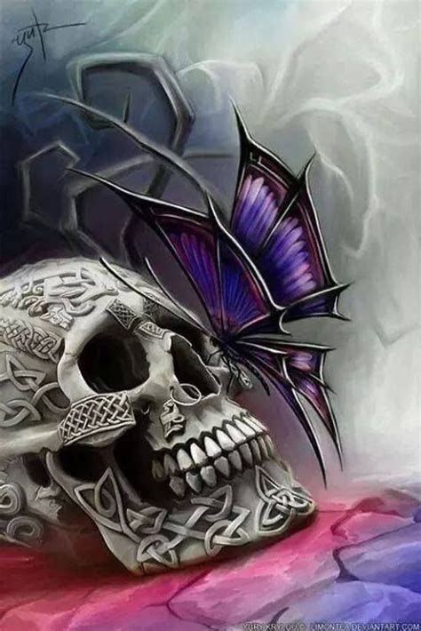 Skull And Butterfly Skulls Drawing Skull Art Drawing Skull Artwork