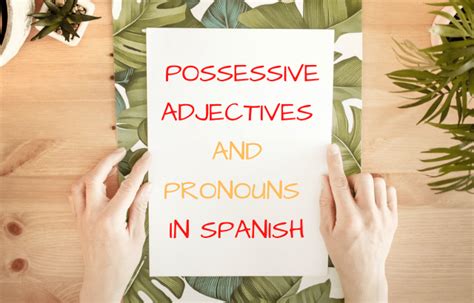 Possessive Adjectives In Spanish And Possesive Pronouns Blablalang