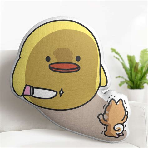 Duck Plushie Duck With Knife Fight Duck Plush Toy