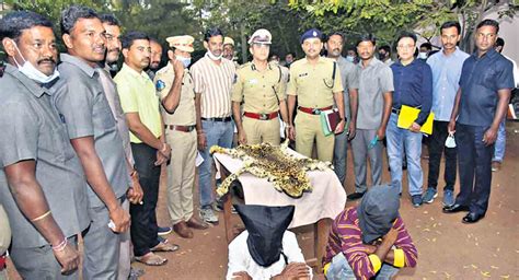 task force arrests two seizes leopard hide in warangal telangana today