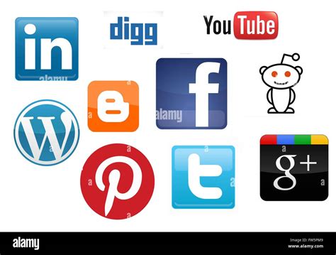 Social Media Icon Set Hi Res Stock Photography And Images Alamy