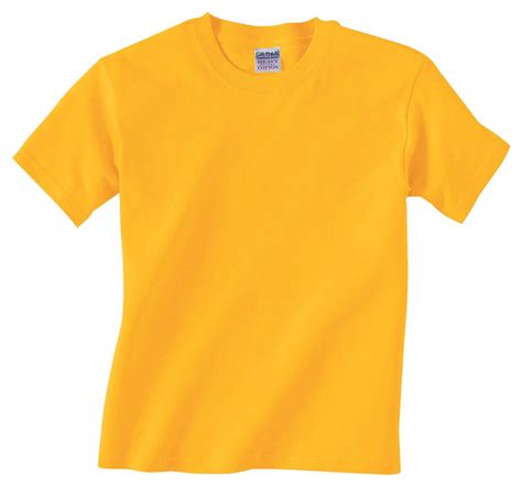 Gildan Gildan 5000b Youth Heavy Cotton T Shirt Gold Large