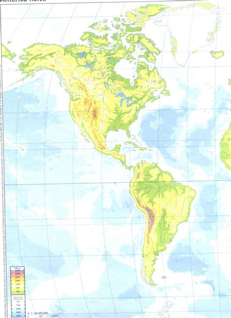 Mapa Mudo America Del Norte Fisico Para Imprimir