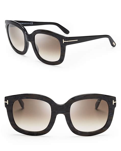 Tom Ford Hollywood Collection Christophe Sunglasses In Black Striped Marble Black Effect Lyst