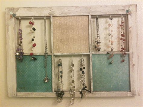 Jewelry Holder I Made Out Of An Old Window I Love How It Turned Out