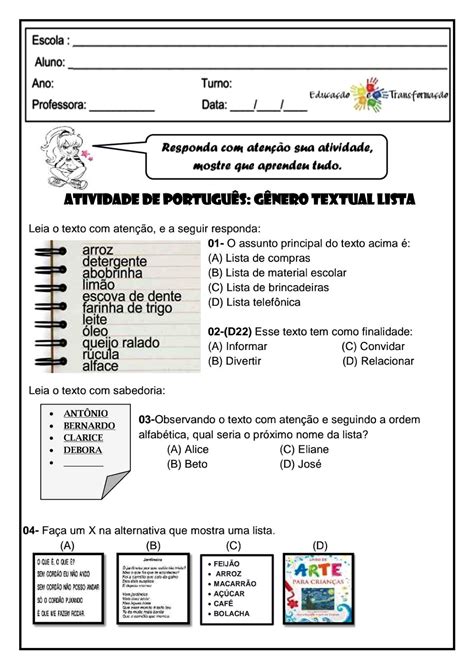 Atividade De Generos Textuais