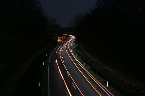 Free Photo Car Street Expressway Federal Street Car At Night Night