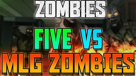 Mlg Zombie Players Vs Five Call Of Duty Black Ops Zombies Funny