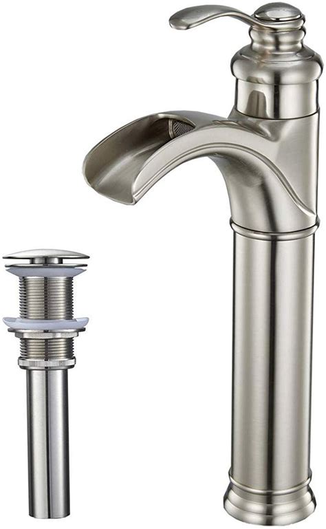 How tall should my bathroom faucet be? Homevacious Waterfall Tall Bathroom Vessel Sink Faucet ...