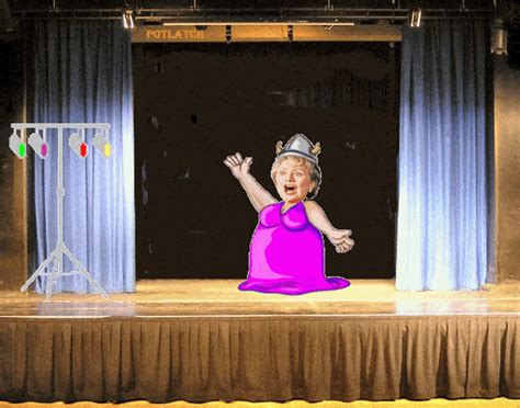 fat lady singing theater curtain hillary clinton