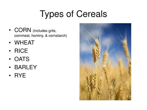 Ppt Grains Cereals Powerpoint Presentation Free Download Id