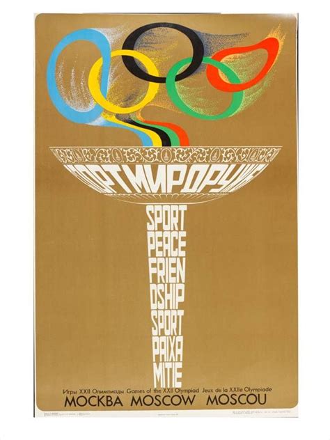 Original Poster For The 1980 Moscow Olympics Olympic Games Summer Olympic Games Sport Poster