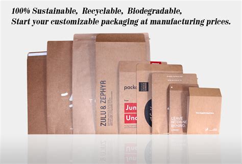 Custom Biodegradable Expandable Kraft Paper Mailer Bagsshipping Bags