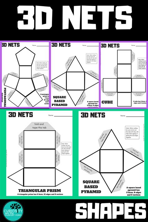 3d Net Shapes Math Creative Lessons Teaching Math Elementary Math