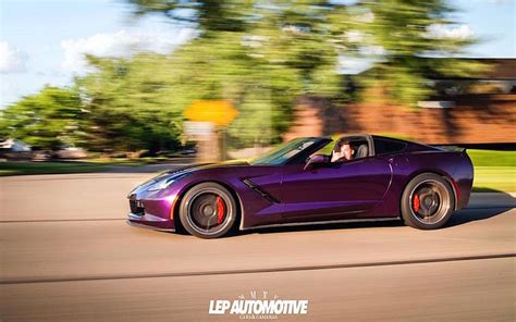 Midnight Purple Corvette C7 Bestiale De Lessence Dans Mes Veines