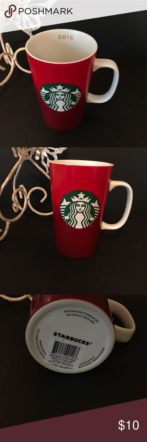 Starbucks 2015 Collectible Ceramic Red Cup Mug Red Cups Mugs Coffee