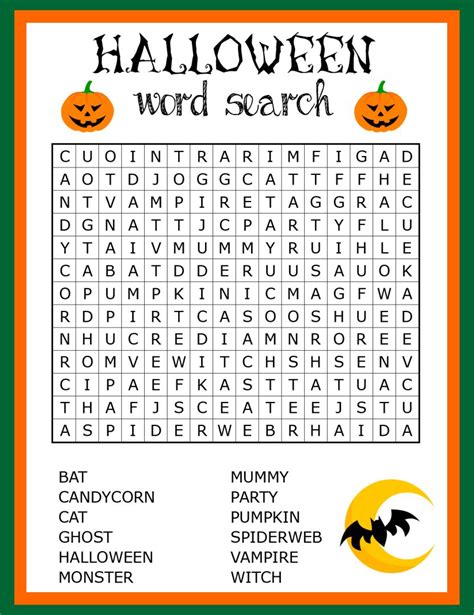 Printable Halloween Word Searches