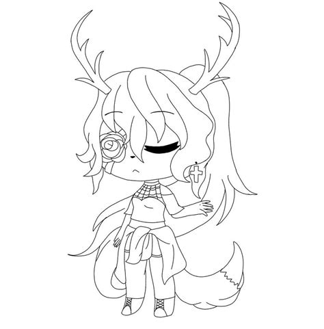 Download Gacha Life Coloring Pages Black And White | Decoromah