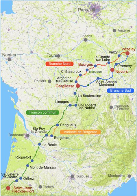 Les Itinéraires Vers Compostelle Chemin De Compostelle
