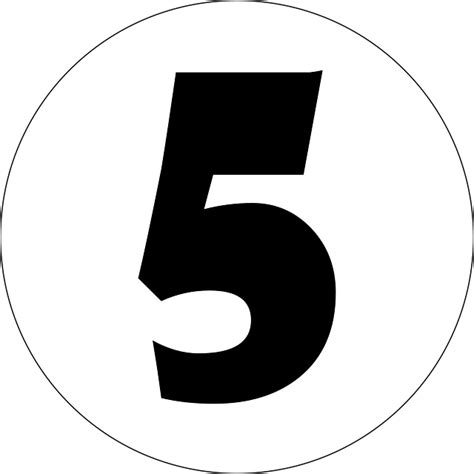 Vector Gratis Cinco 5 Número Numeral Imagen Gratis En Pixabay
